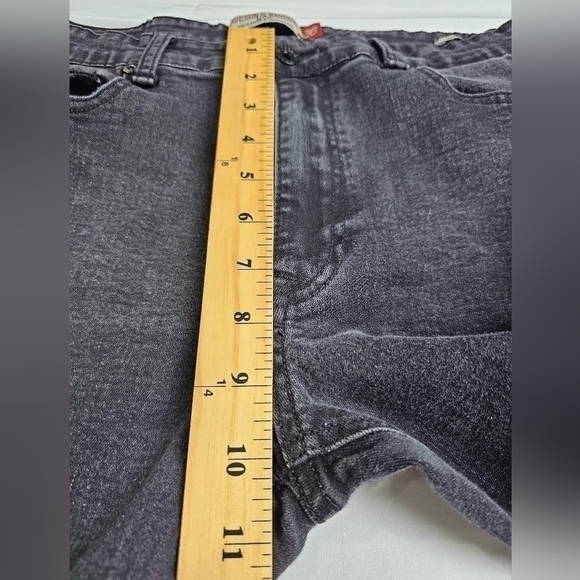 Hudson & Barrow Mens 36×32 Slim Stretch Black Distressed Jeans - Picture 5 of 12